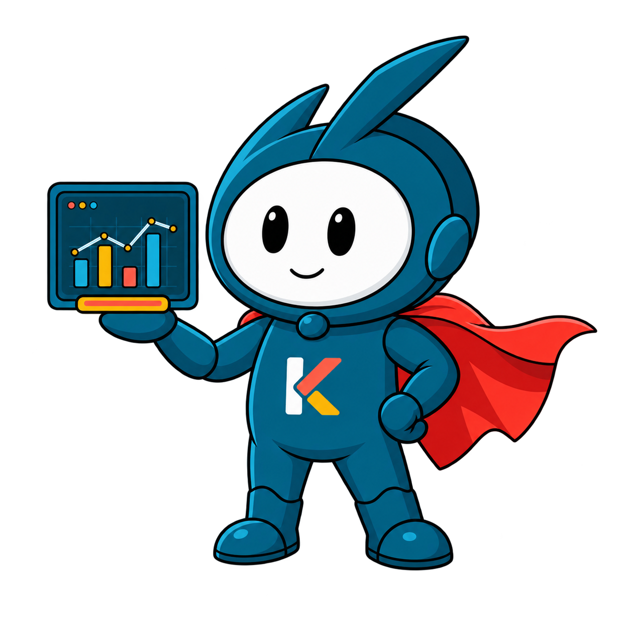Kooday mascot presenting sales insights